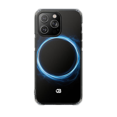 Luminous Corona · Clear Impact Magnetic Phone Case for iPhone · Blue