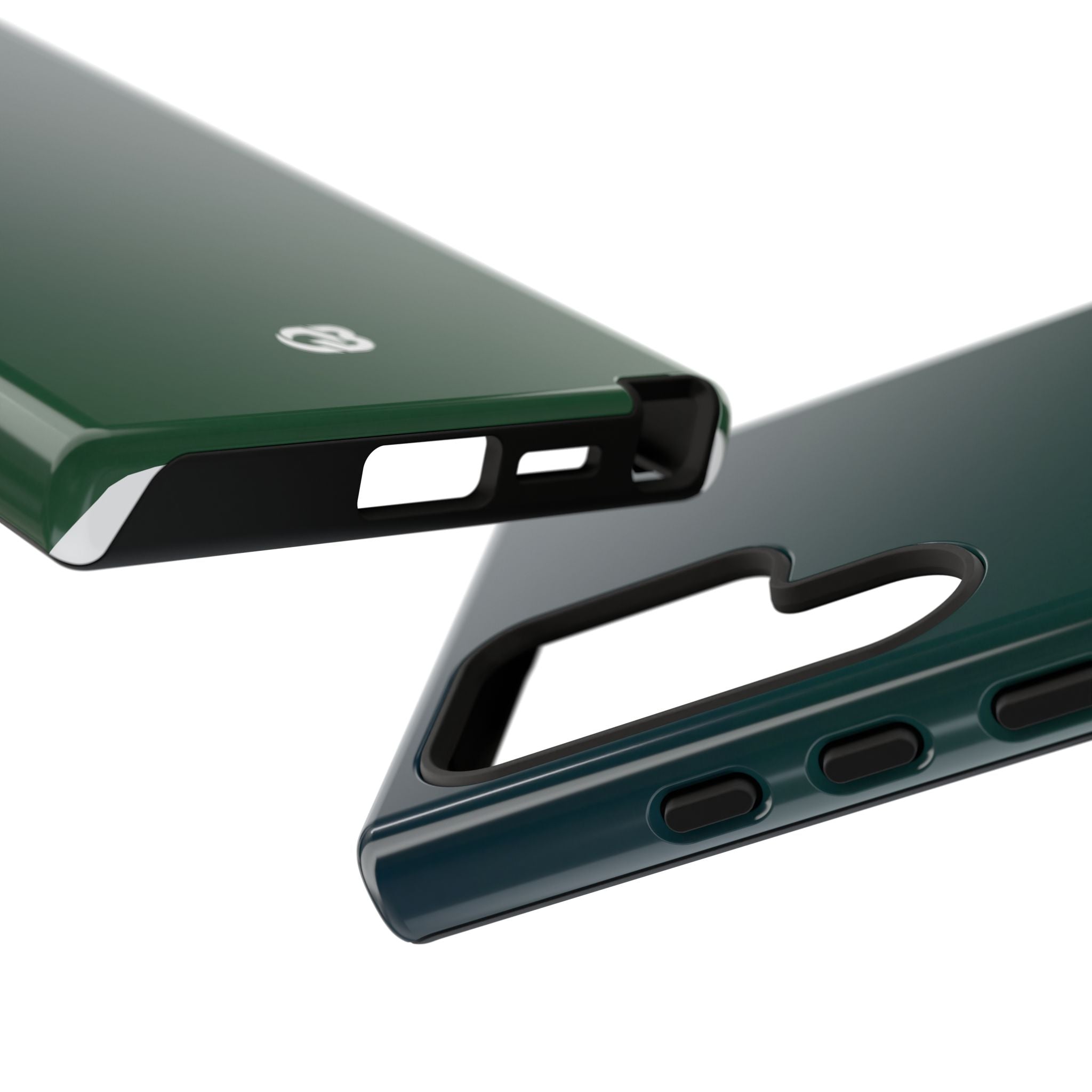 Green Tough Phone Case for Samsung - Midnight Pine Horizon