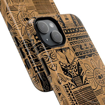 Tribal Faces iPhone 15 Plus hoesje - Tough+