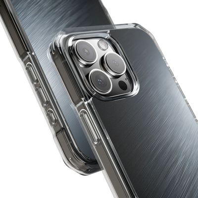 Grey Impact MagSafe Phone Case for iPhone - Charcoal Brushed Steel
