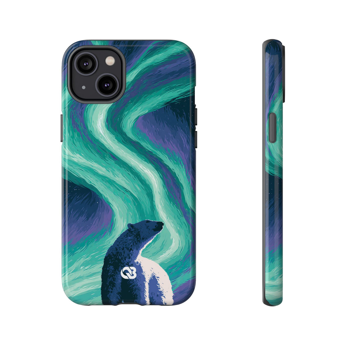 Arctic Aurora Bear · Tough Phone Case for iPhone · Teal