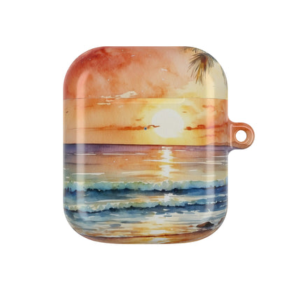 Golden Palm Sunset - AirPods Case