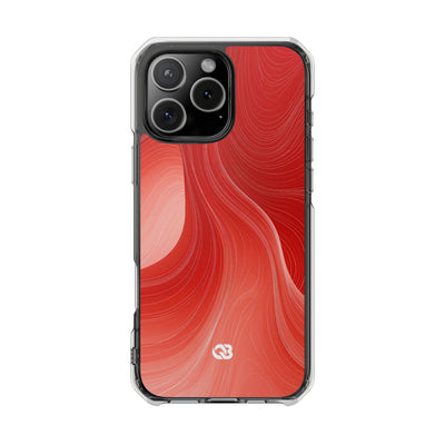 Red Impact MagSafe Phone Case for iPhone - Crimson Silk Strands