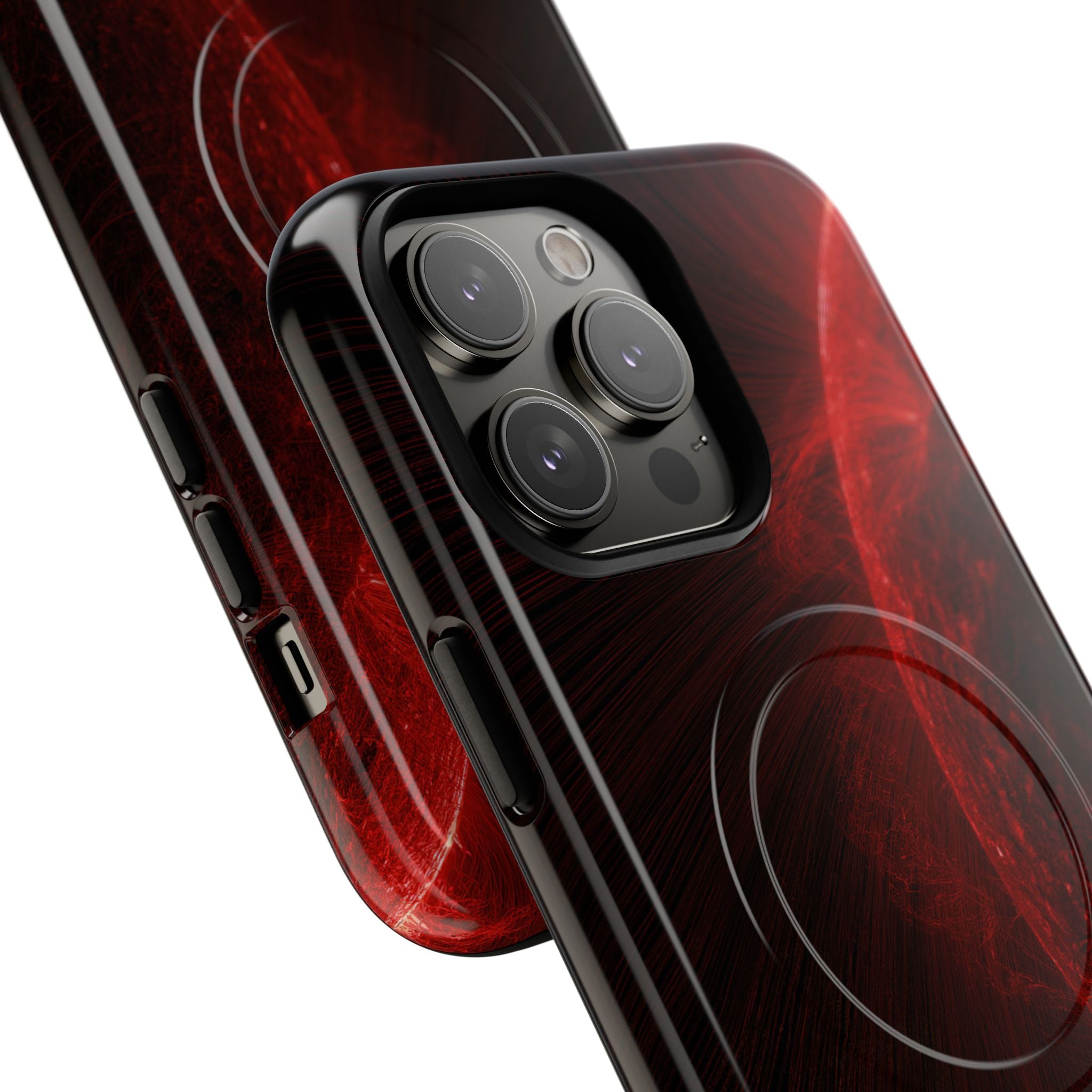 Red Tough 2.0 Magsafe Phone Case for iPhone - Solar Crimson Flare