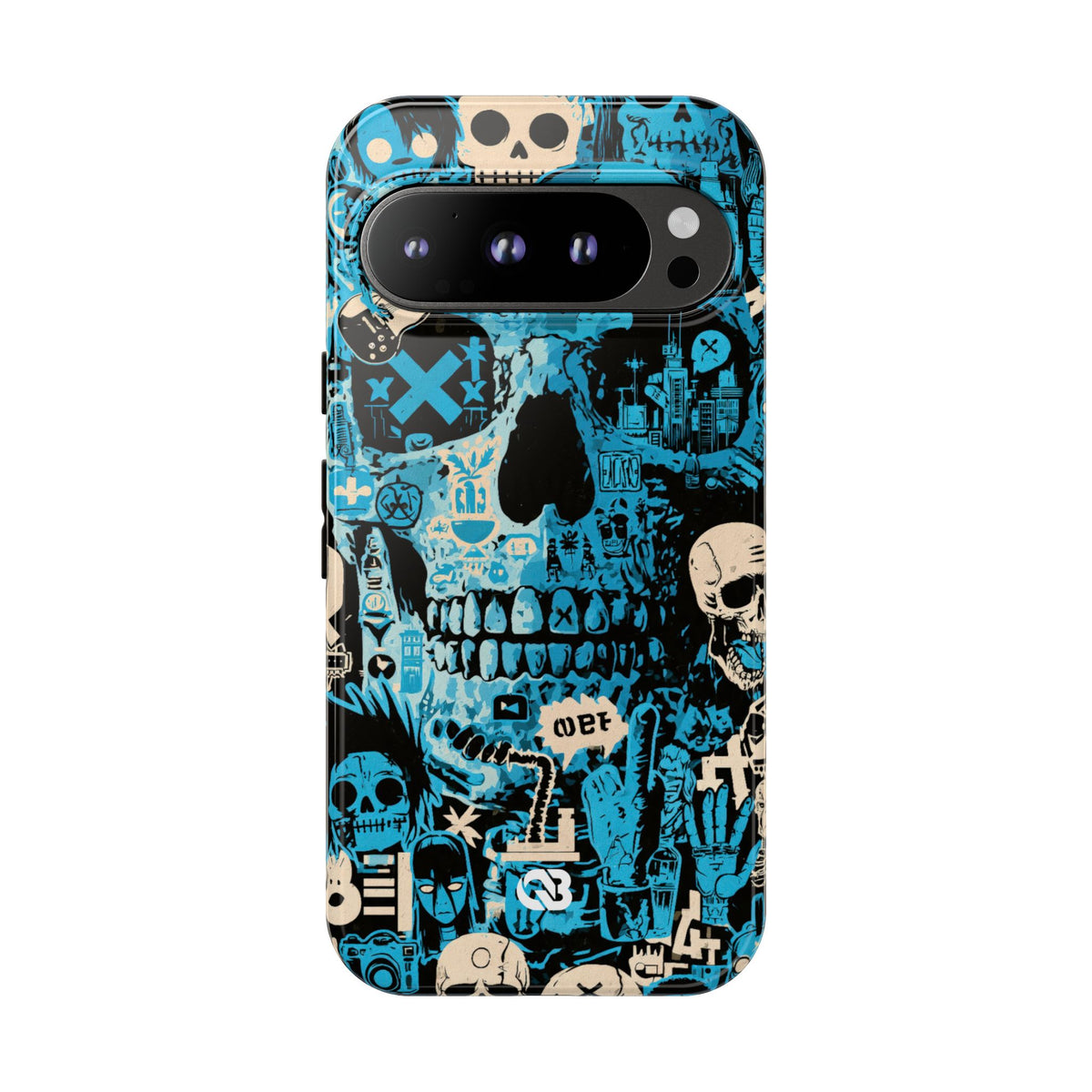 Electric Skull Graffiti · Tough Phone Case for Pixel ·  Blue
