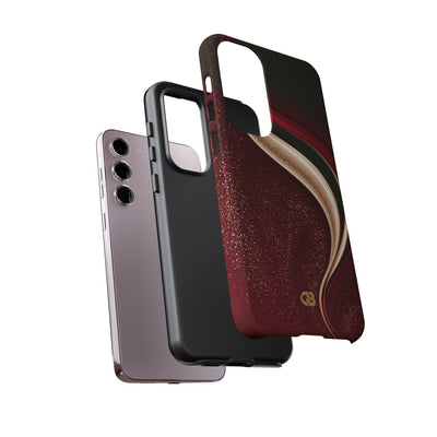 Gilded Crimson Flow · Tough Phone Case for Samsung · Red