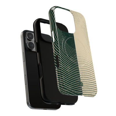 Green Tough 2.0 Magsafe Phone Case for iPhone - Evergreen Split Grain