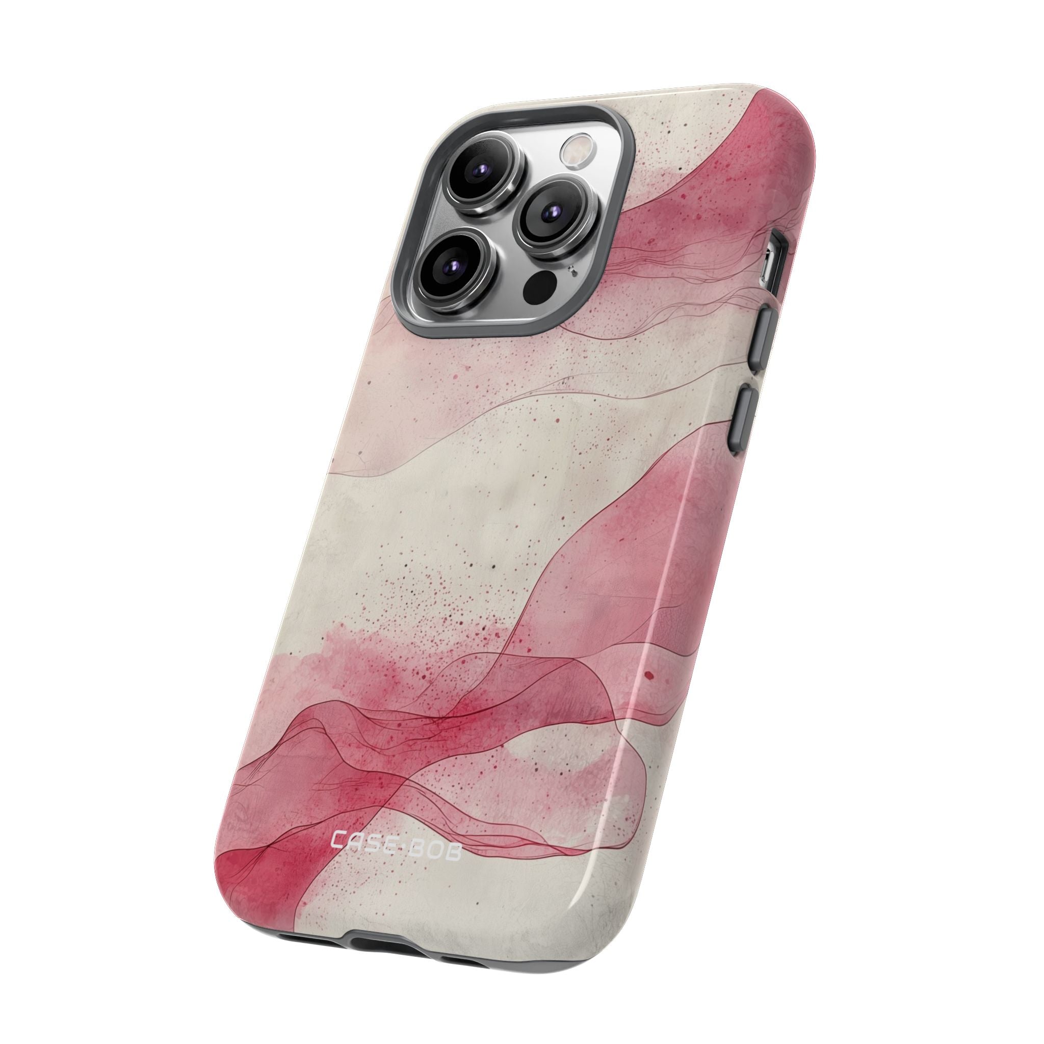 Crimson Waves iPhone 14 Pro Case - Tough
