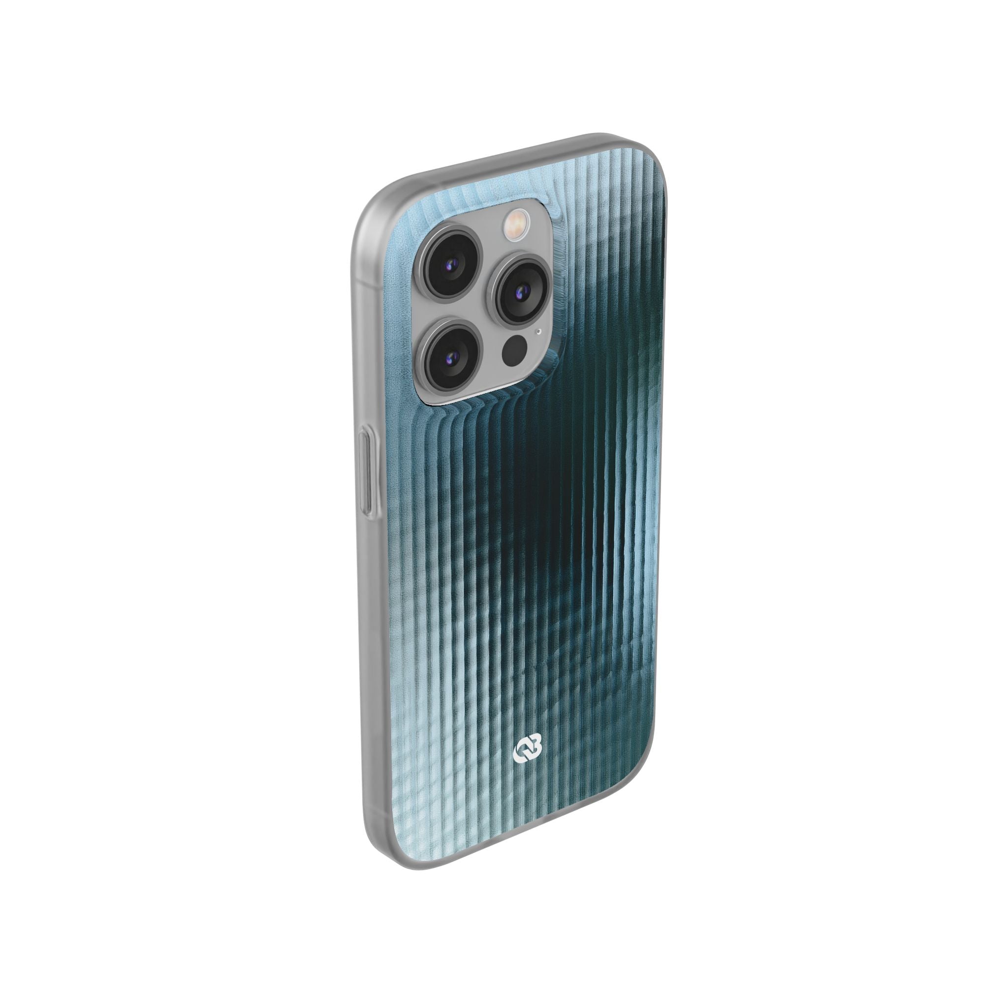 Blue Lite Phone Case for iPhone - Glacial Reeded Glass