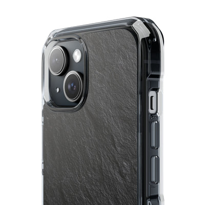 Black Impact MagSafe Phone Case for iPhone - Raw Obsidian Slate