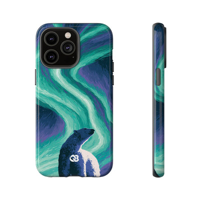 Arctic Aurora Bear · Tough Phone Case for iPhone · Teal
