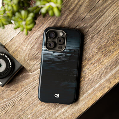 Black Tough Phone Case for iPhone - Frozen Signal Glitch