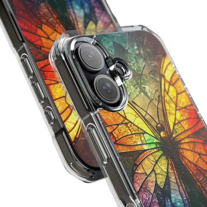 Buntglas-Schmetterling iPhone 16 Case - Impact