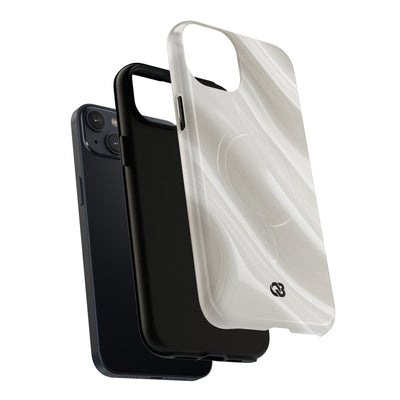 White Tough 2.0 Magsafe Phone Case for iPhone - Polished Ivory Wave