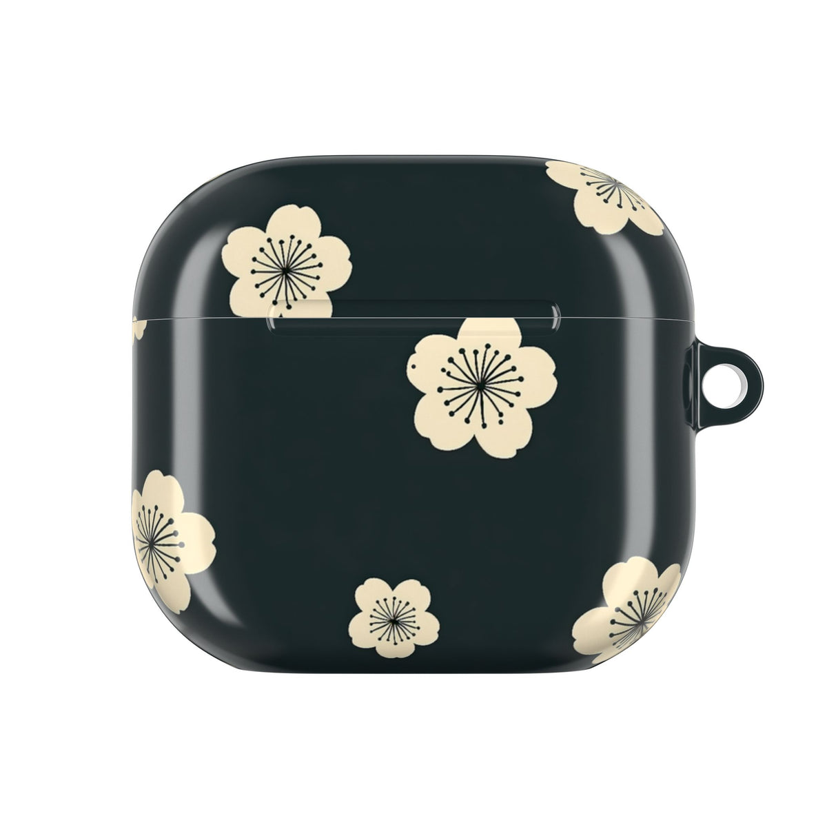 Midnight Sakura Bloom · Hard Case for AirPods & AirPods Pro · Black