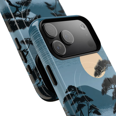 Blue Tough 2.0 Magsafe Phone Case for iPhone - Midnight Kyoto Pine