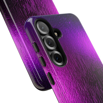 Violet Cyber Circuit · Tough Phone Case for Samsung · Purple