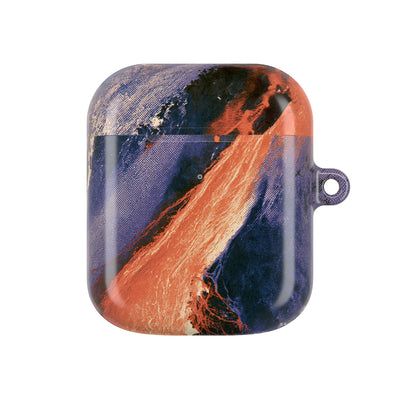 Solar Aura Drift · Hard Case for AirPods & AirPods Pro · Orange