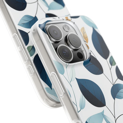 Navy Leaf Veins iPhone 16 Pro Case - Soft