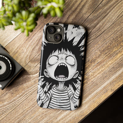 Chaotic Monochrome Scream · Tough Fundas para teléfono para iPhone