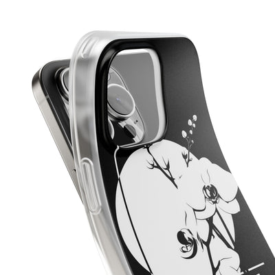 Black Lite Phone Case for iPhone - Lunar Orchid Grid
