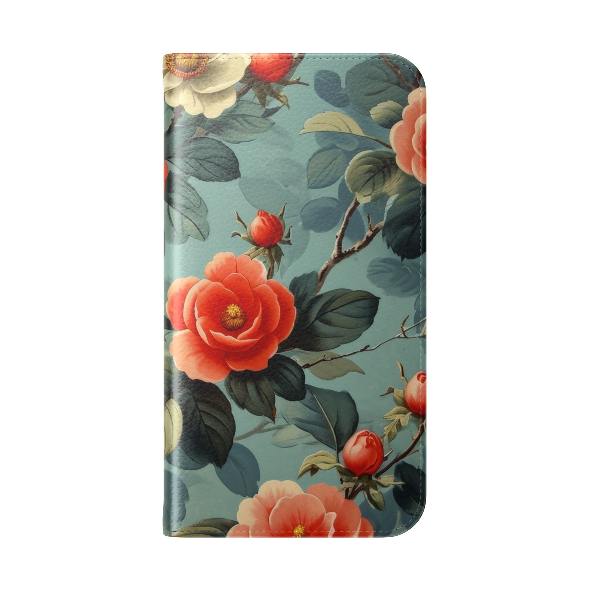 Pink Camellia - iPhone 15 Case - Wallet