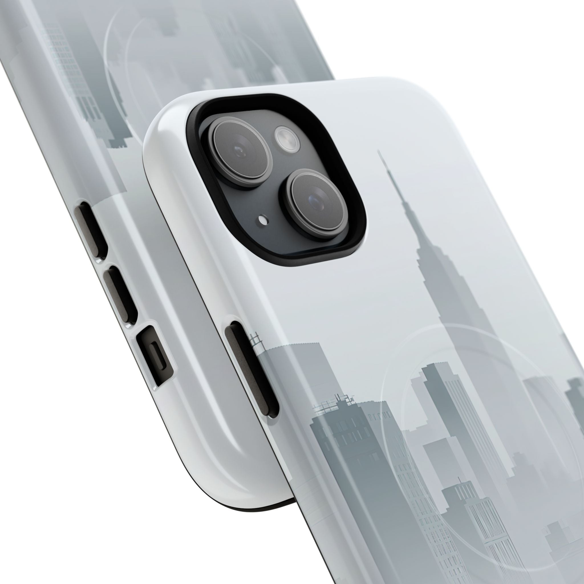 Grey Tough 2.0 Magsafe Phone Case for iPhone - Steel Mist Skyline