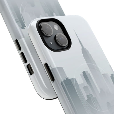Grey Tough 2.0 Magsafe Phone Case for iPhone - Steel Mist Skyline