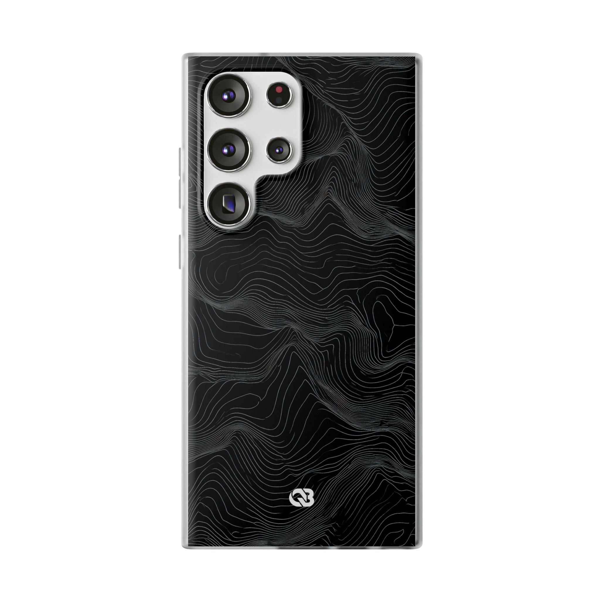 Black Lite Phone Case for Samsung - Obsidian Topo Wireframe
