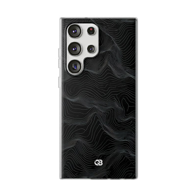 Black Lite Phone Case for Samsung - Obsidian Topo Wireframe