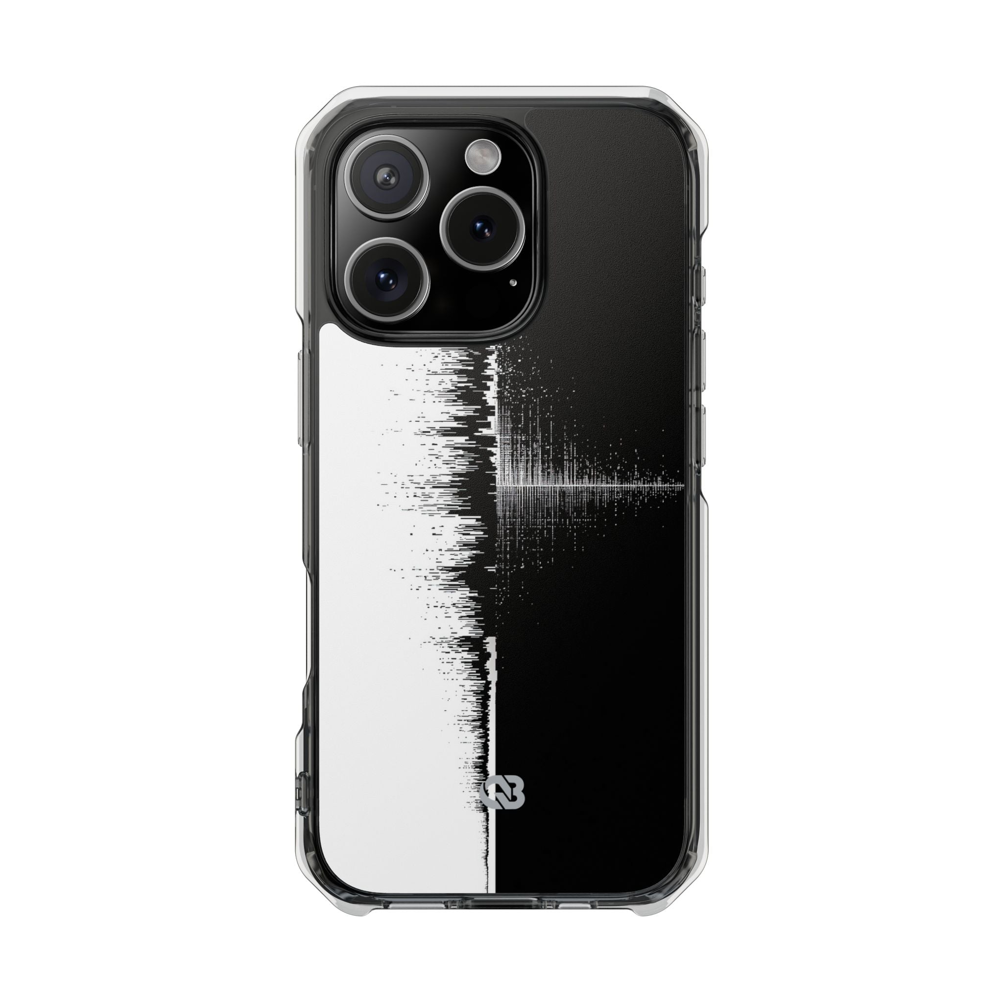 Black Impact MagSafe Phone Case for iPhone - Static Signal Split