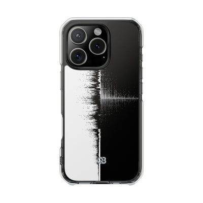 Black Impact MagSafe Phone Case for iPhone - Static Signal Split