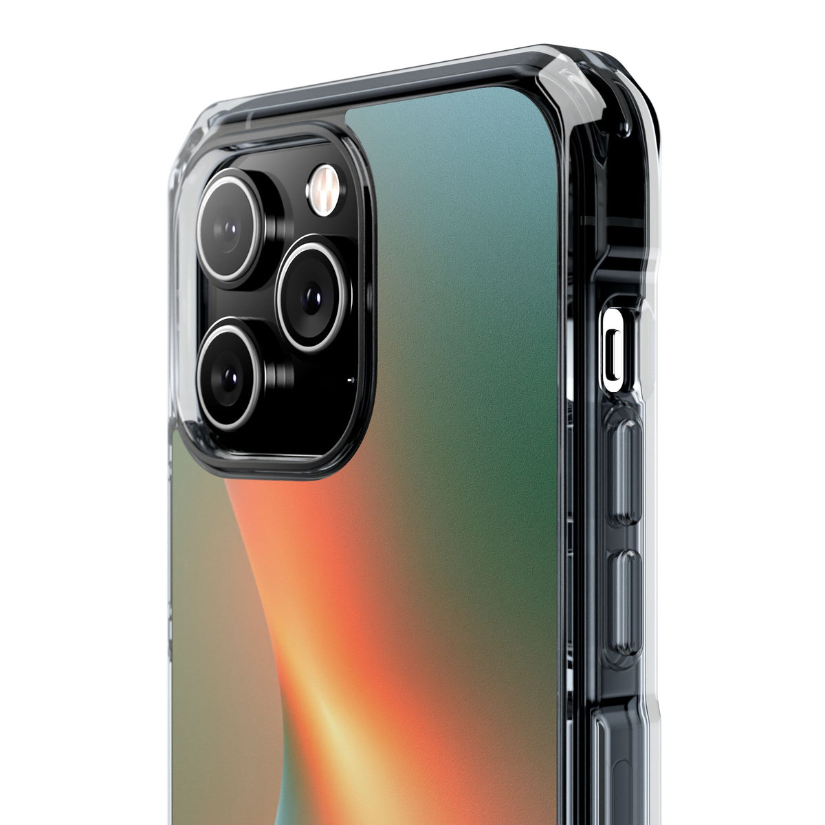 Radiant Contour · Clear Impact Magnetic Phone Case for iPhone · Orange