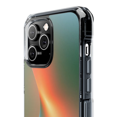 Radiant Contour · Clear Impact Magnetic Phone Case for iPhone · Orange