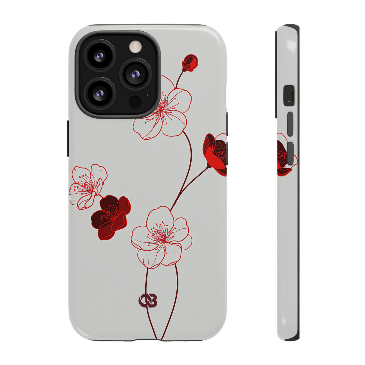 Crimson Sakura Blossom · Tough Phone Case for iPhone · Red