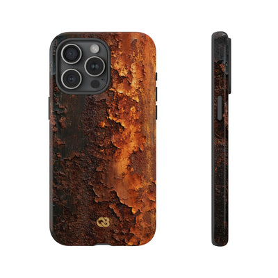 Orange Tough Phone Case for iPhone - Oxidized Iron Crust