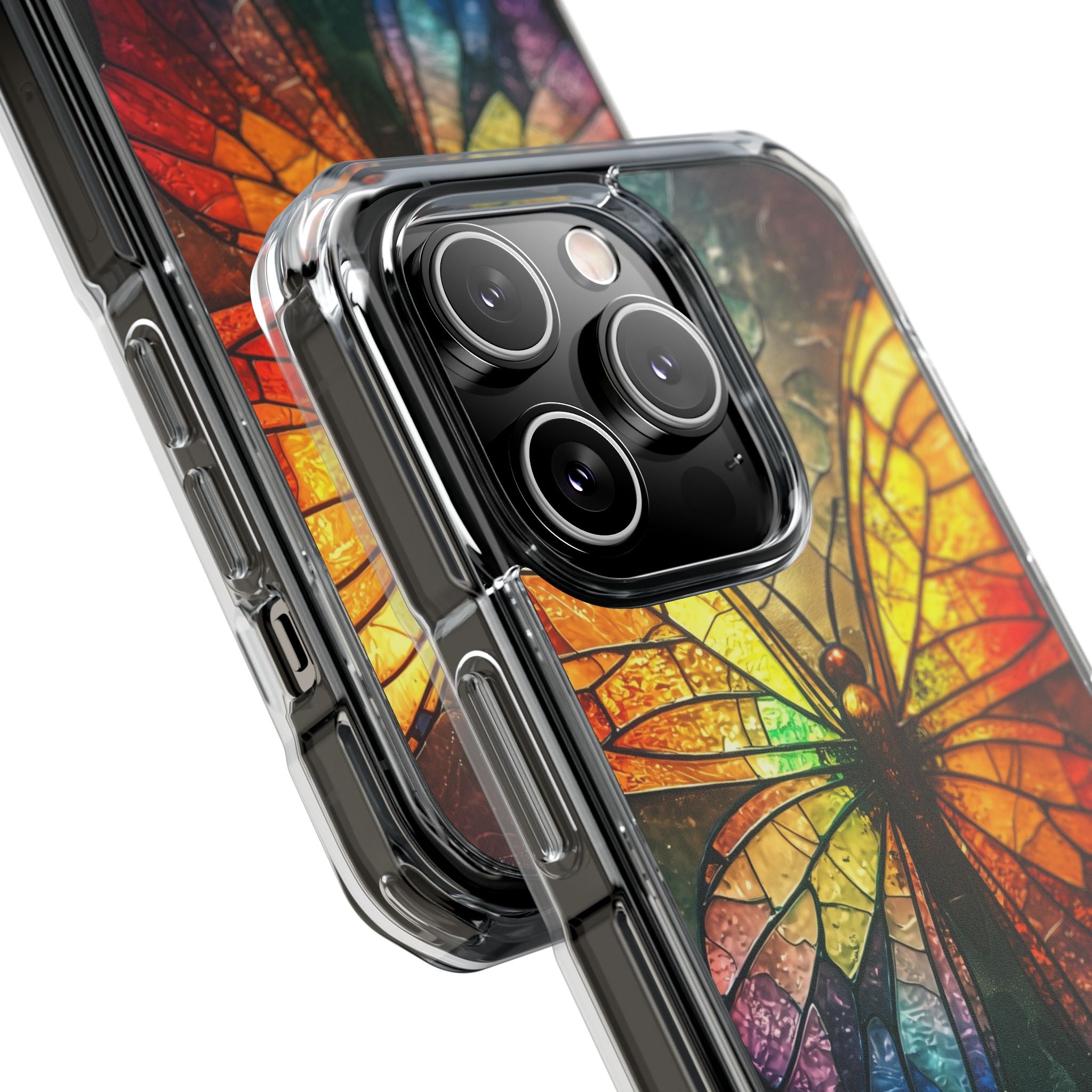 Buntglas-Schmetterling iPhone 14 Pro Case - Impact