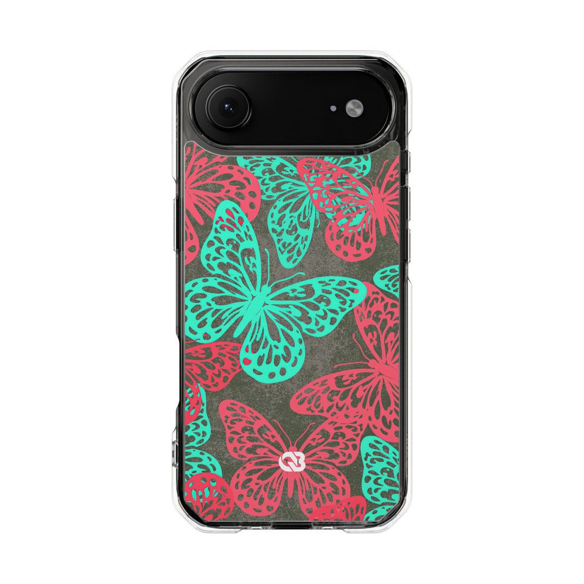 Electric Papillon · Clear Impact Magnetic Phone Case for iPhone · Pink