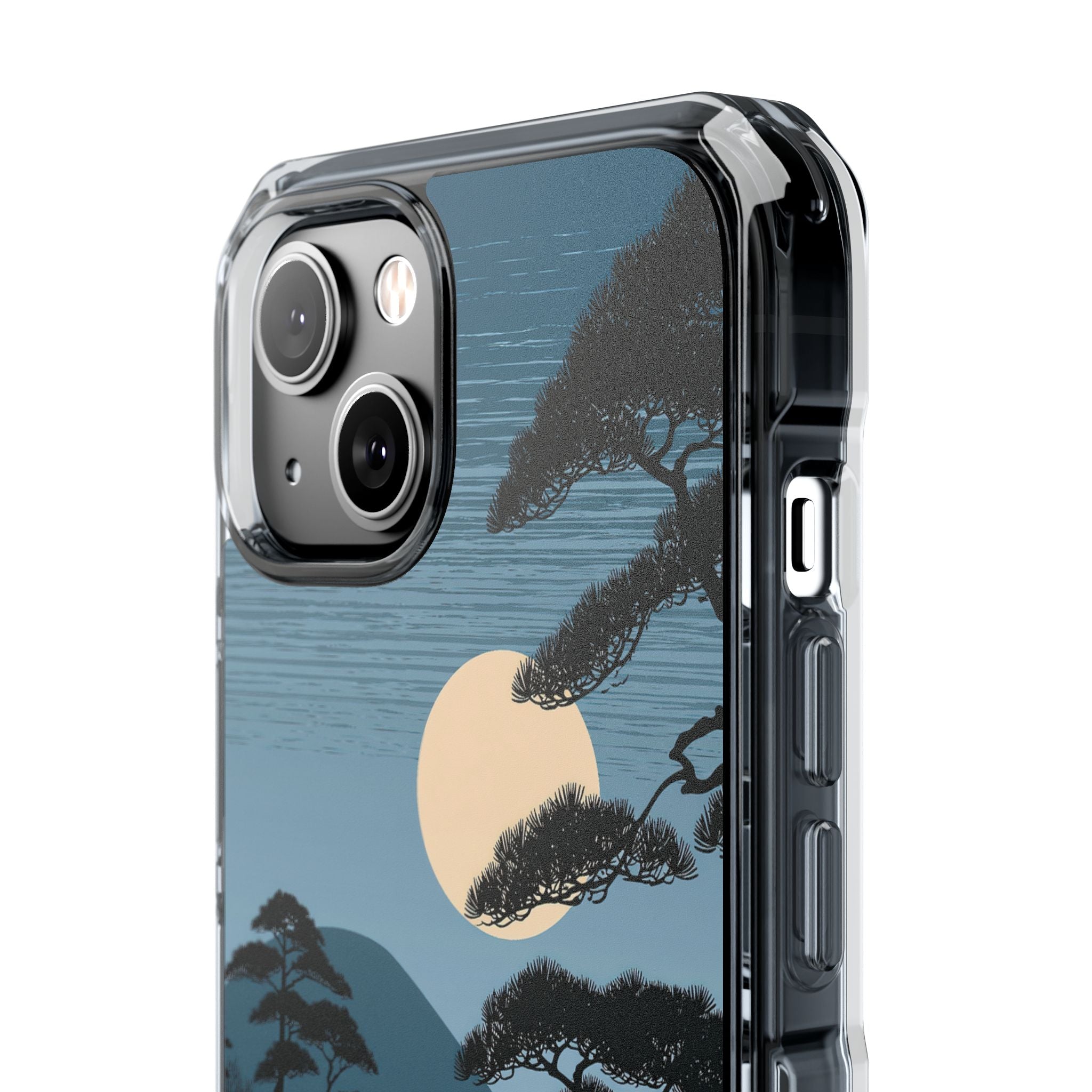 Blue Impact MagSafe Phone Case for iPhone - Midnight Kyoto Pine