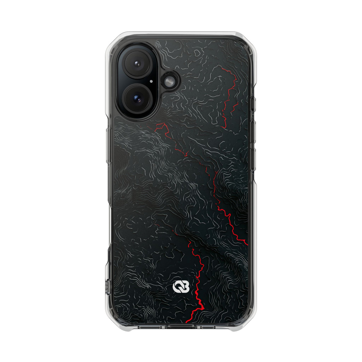 Crimson Rift · Clear Impact Magnetic Phone Case for iPhone ·  Black