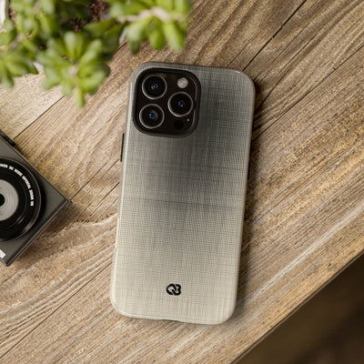 Beige Tough Phone Case for iPhone - Carbon Screen Grid