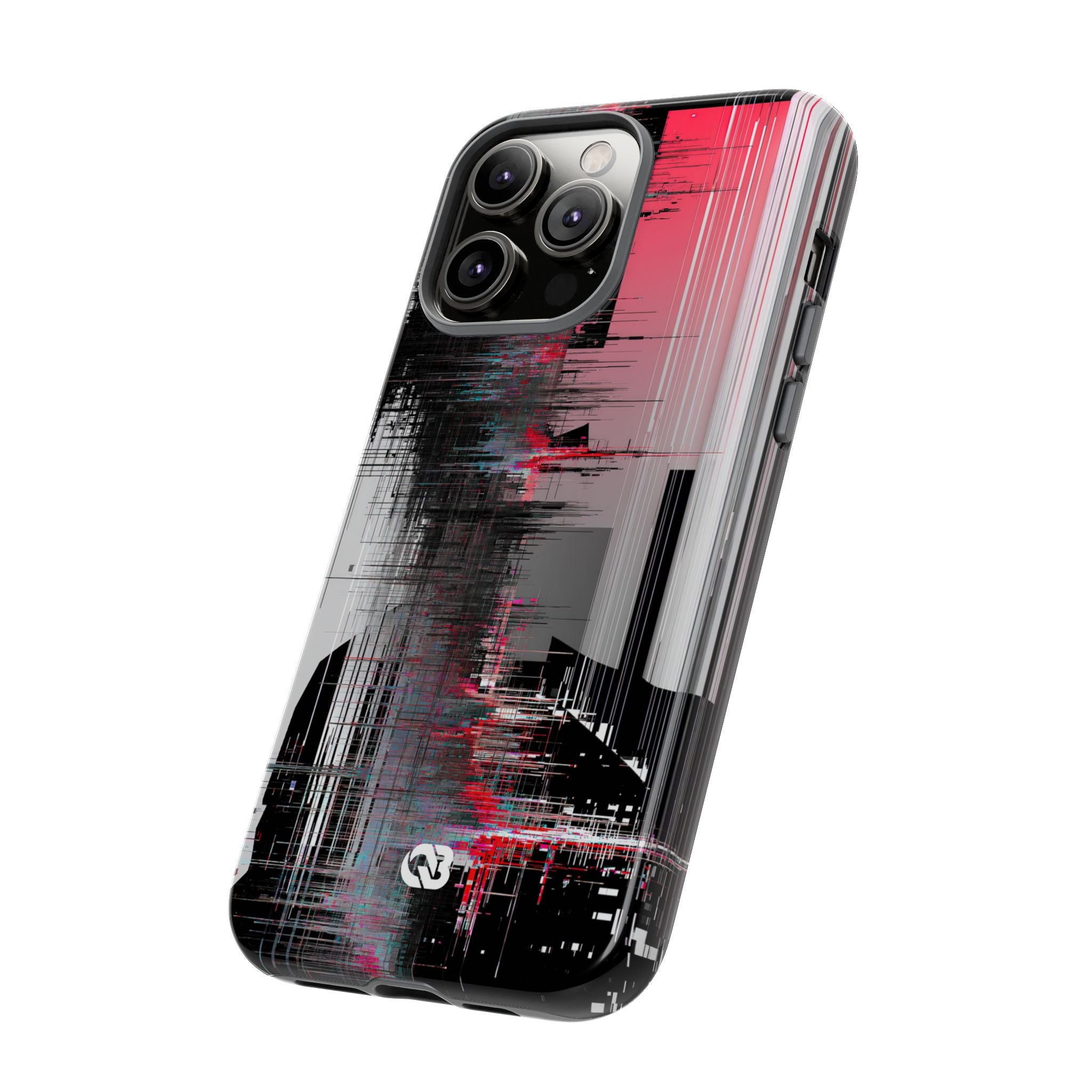 Black Tough Phone Case for iPhone - Crimson Data Leak