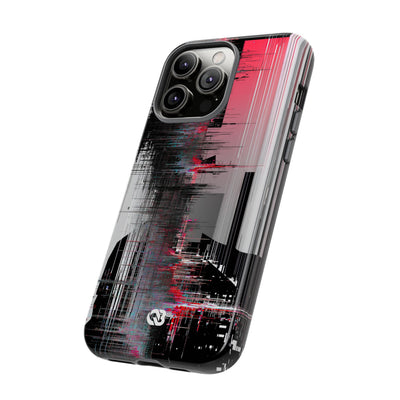 Black Tough Phone Case for iPhone - Crimson Data Leak