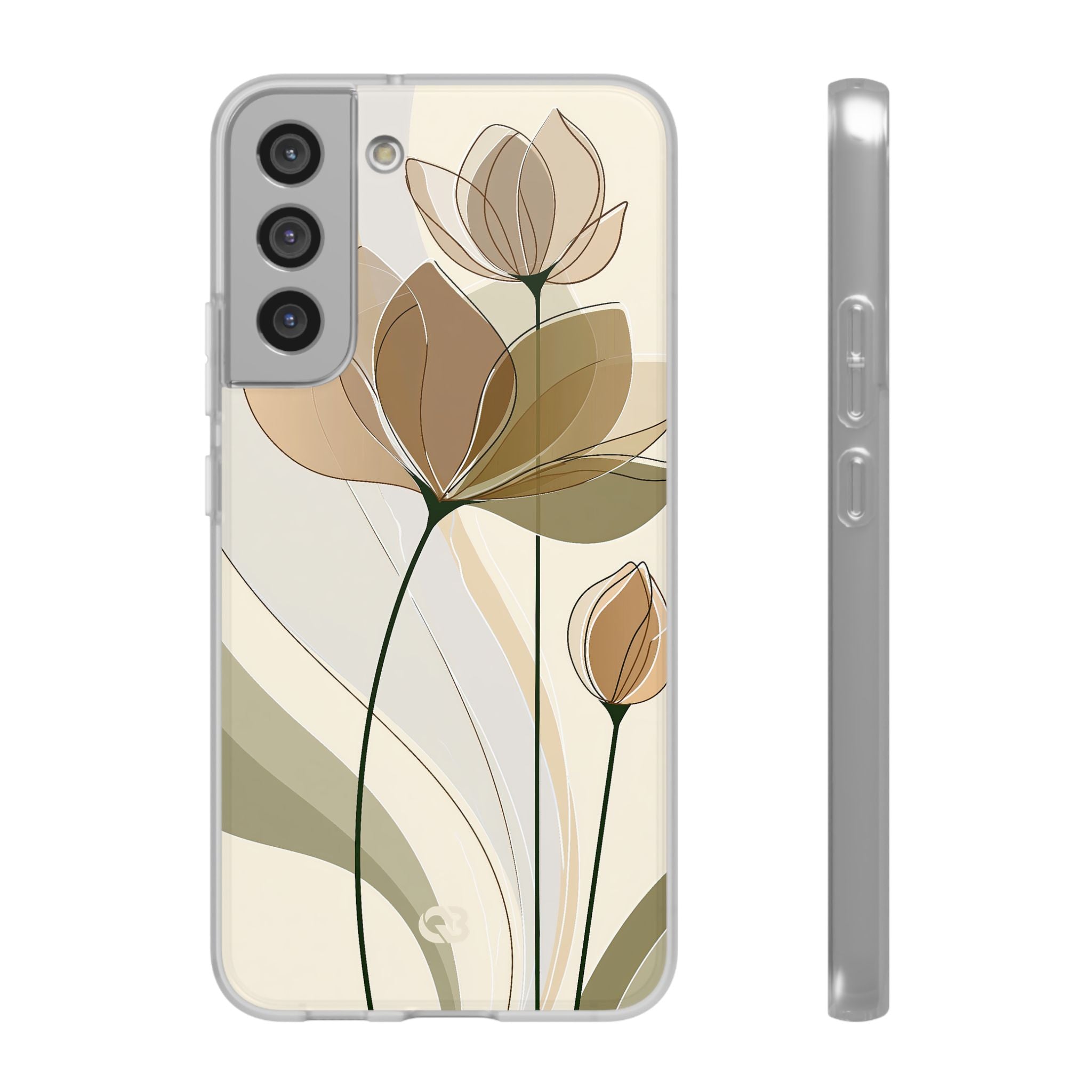 Beige Lite Phone Case for Samsung - Muted Ochre Petals