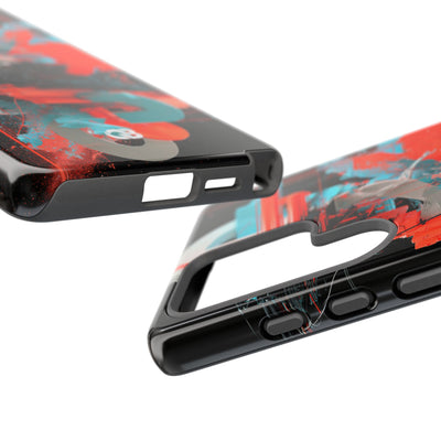 Fragmented Cyber Core · Tough Phone Case for Samsung · Black