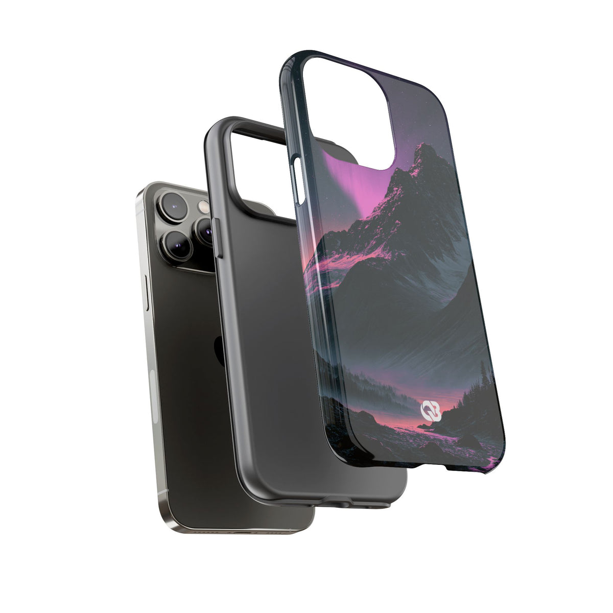 Arctic Aurora Summit · Tough Phone Case for iPhone · Black