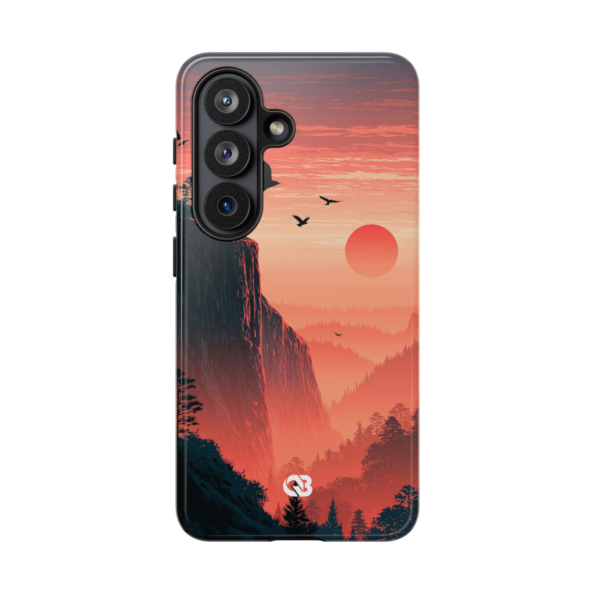 Orange Tough Phone Case for Samsung - Crimson Ridge Flight