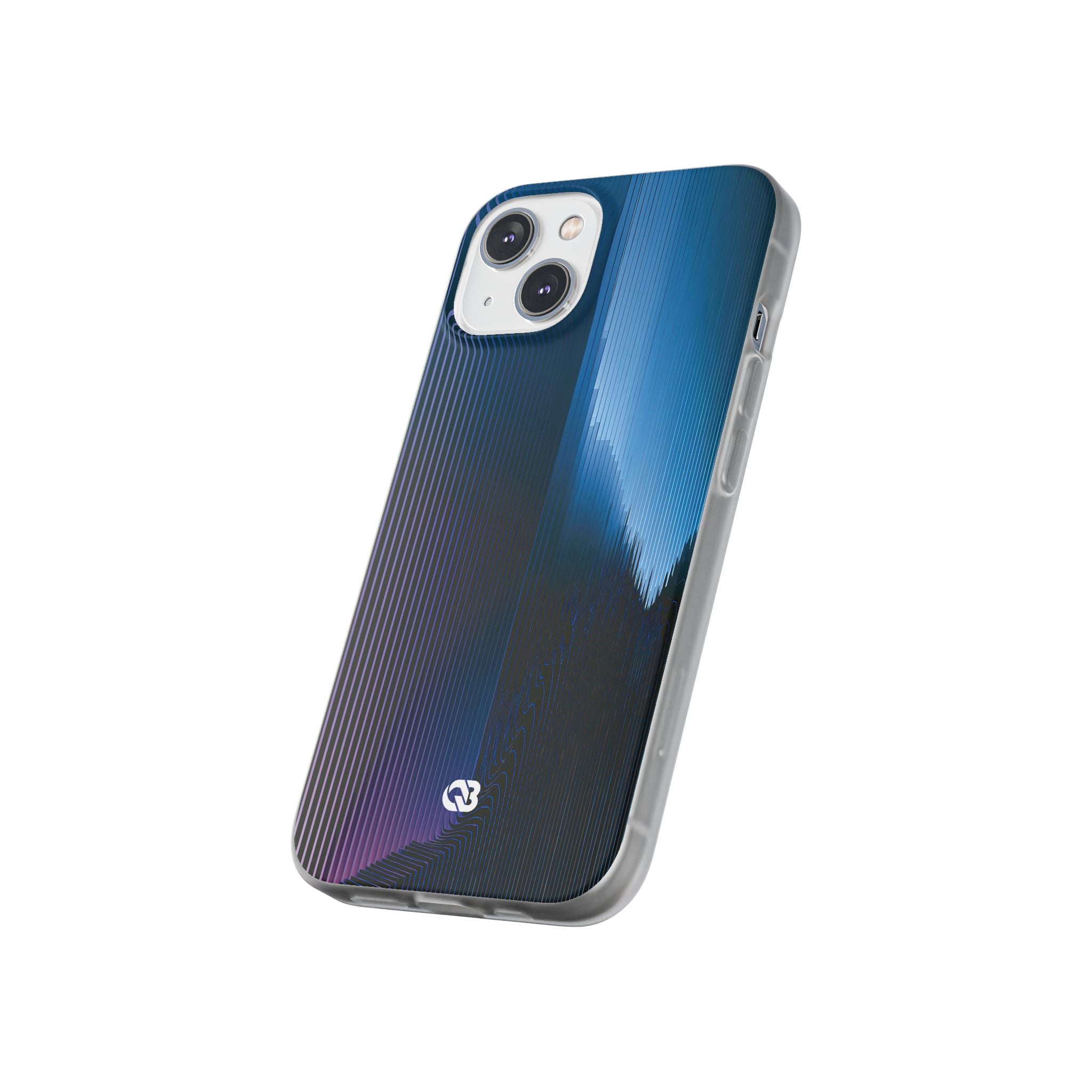 Blue Lite Phone Case for iPhone - Indigo Distortion Wave