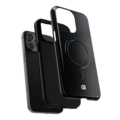 Black Tough 2.0 Magsafe Phone Case for iPhone - Midnight Brushed Grain