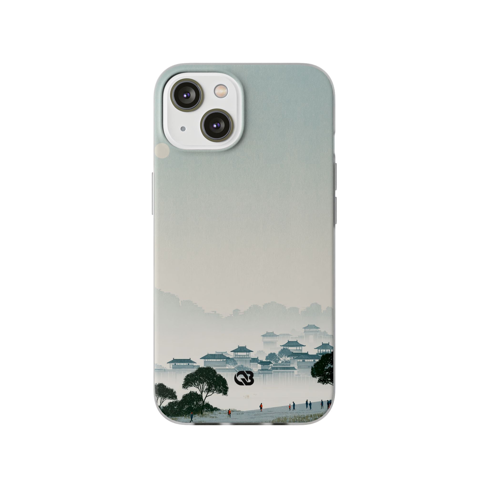 Blue Lite Phone Case for iPhone - Mist Valley Pagoda